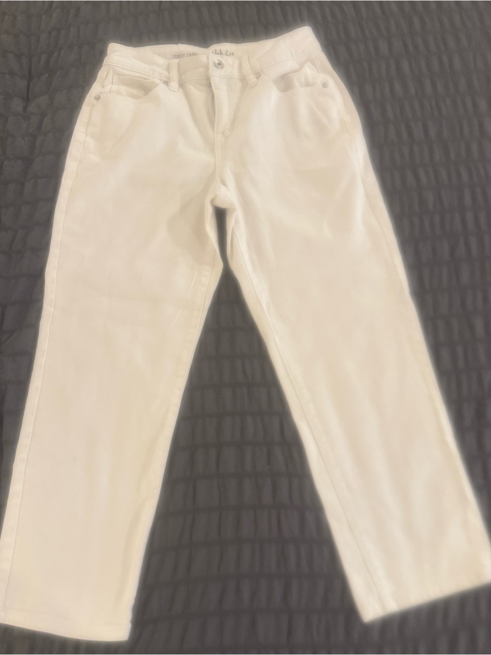 Style & Co. Women’s White Curvy Capri Jeans